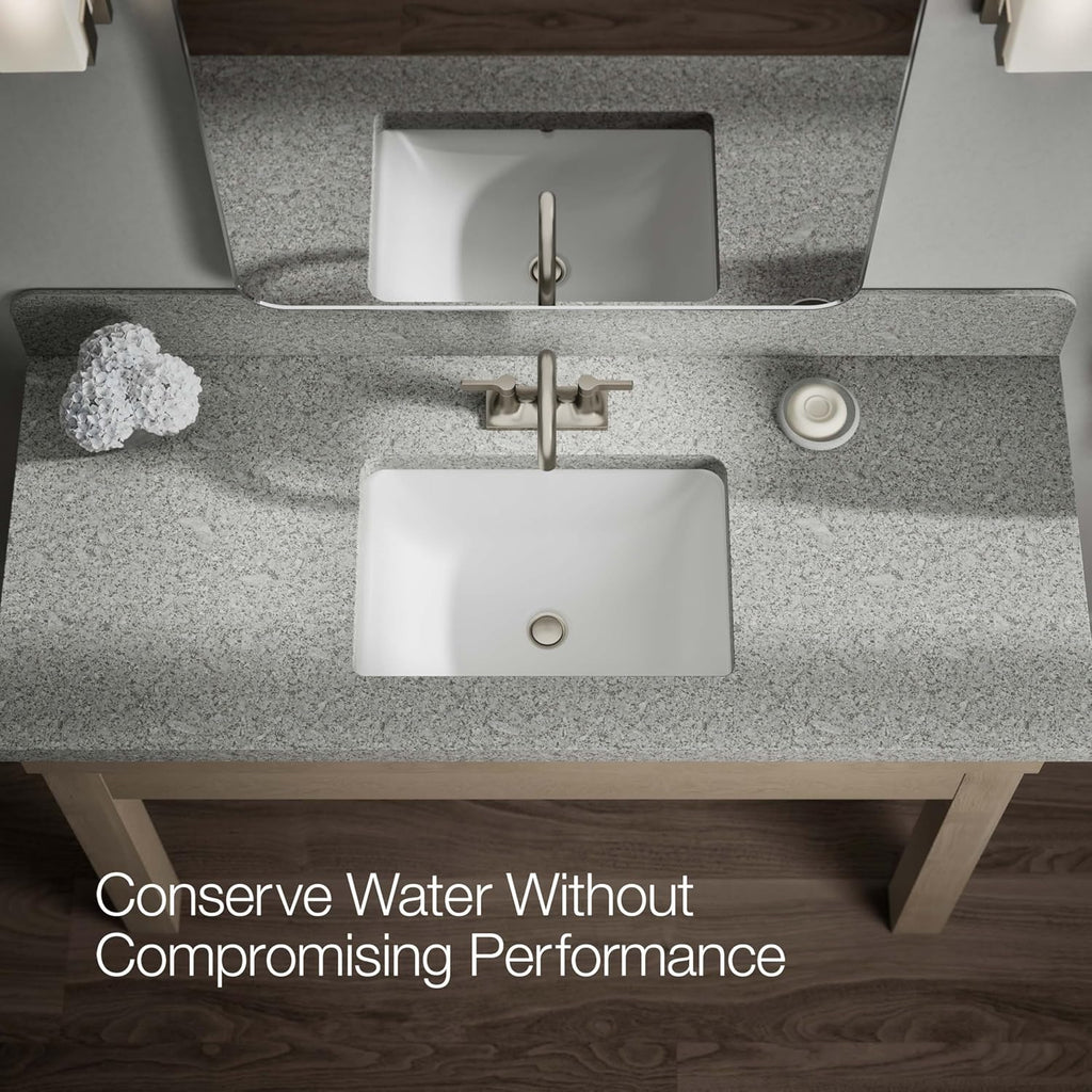 KOHLER K-28124-4N-BN Venza® Centerset Bathroom Faucet, 3-Hole, Bathroom Sink Faucet, 0.5 GPM, Vibrant Brushed Nickel