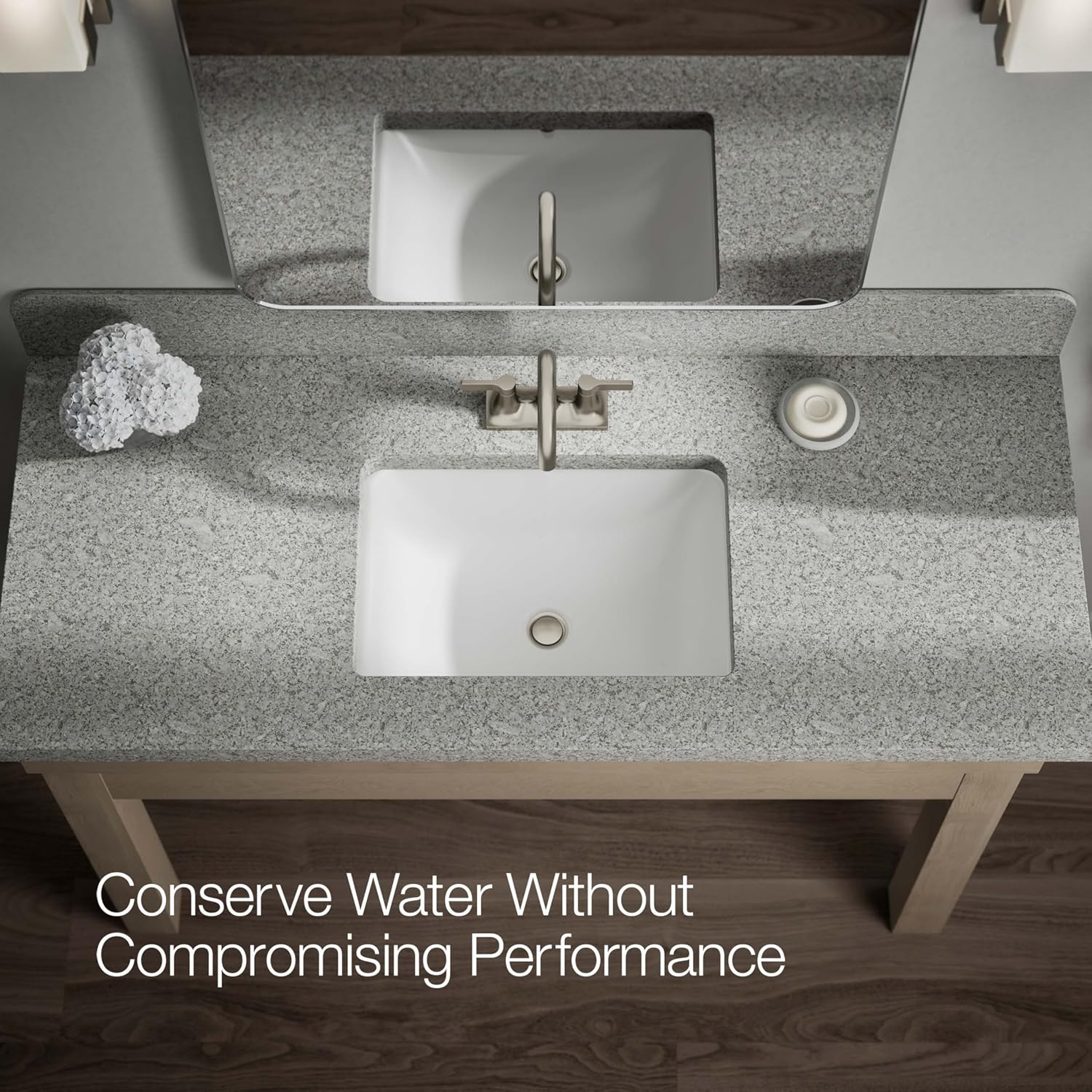 KOHLER K-28124-4N-BN Venza® Centerset Bathroom Faucet, 3-Hole, Bathroom Sink Faucet, 0.5 GPM, Vibrant Brushed Nickel