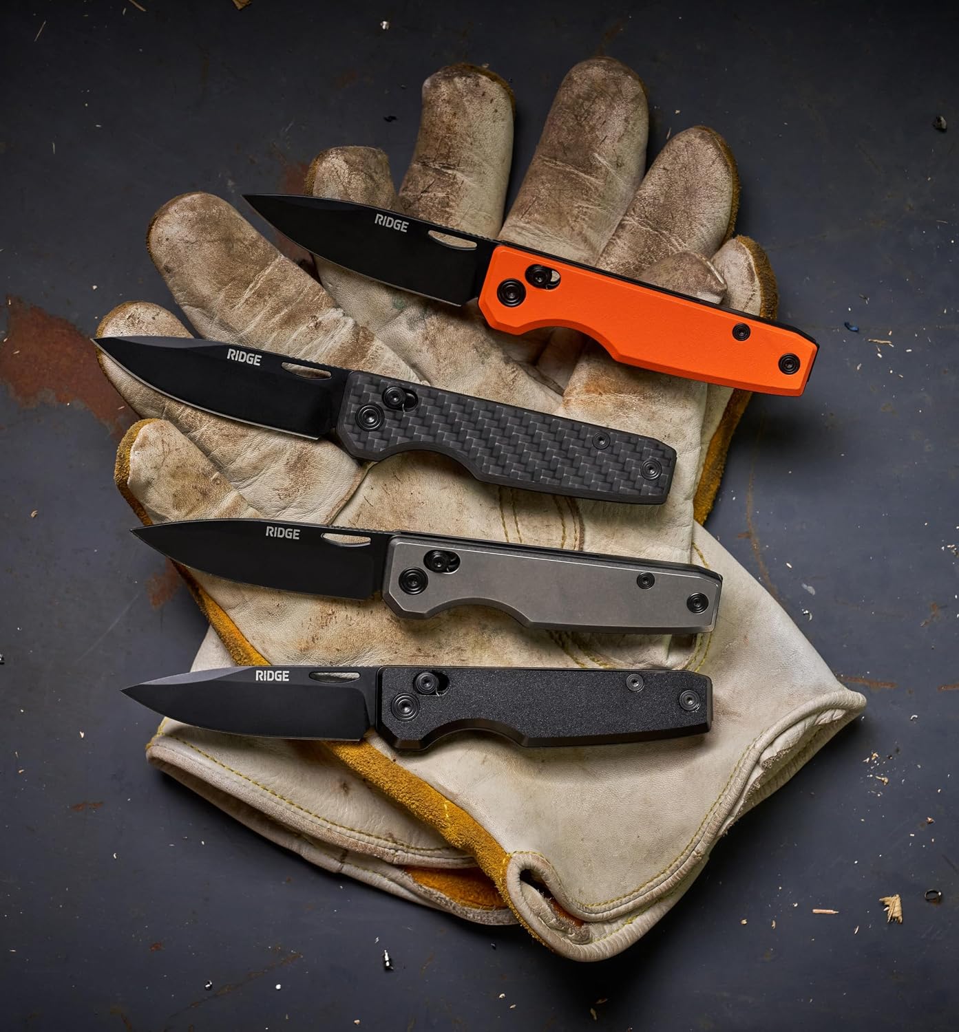 Ridge Everyday Folder Knife - Premium EDC Pocket Knife, Sandvik 14C28N Steel Drop Point Blade with Black DLC Finish, Ceramic Bearings, Deep Carry Clip & Multipurpose Design (Royal Black)