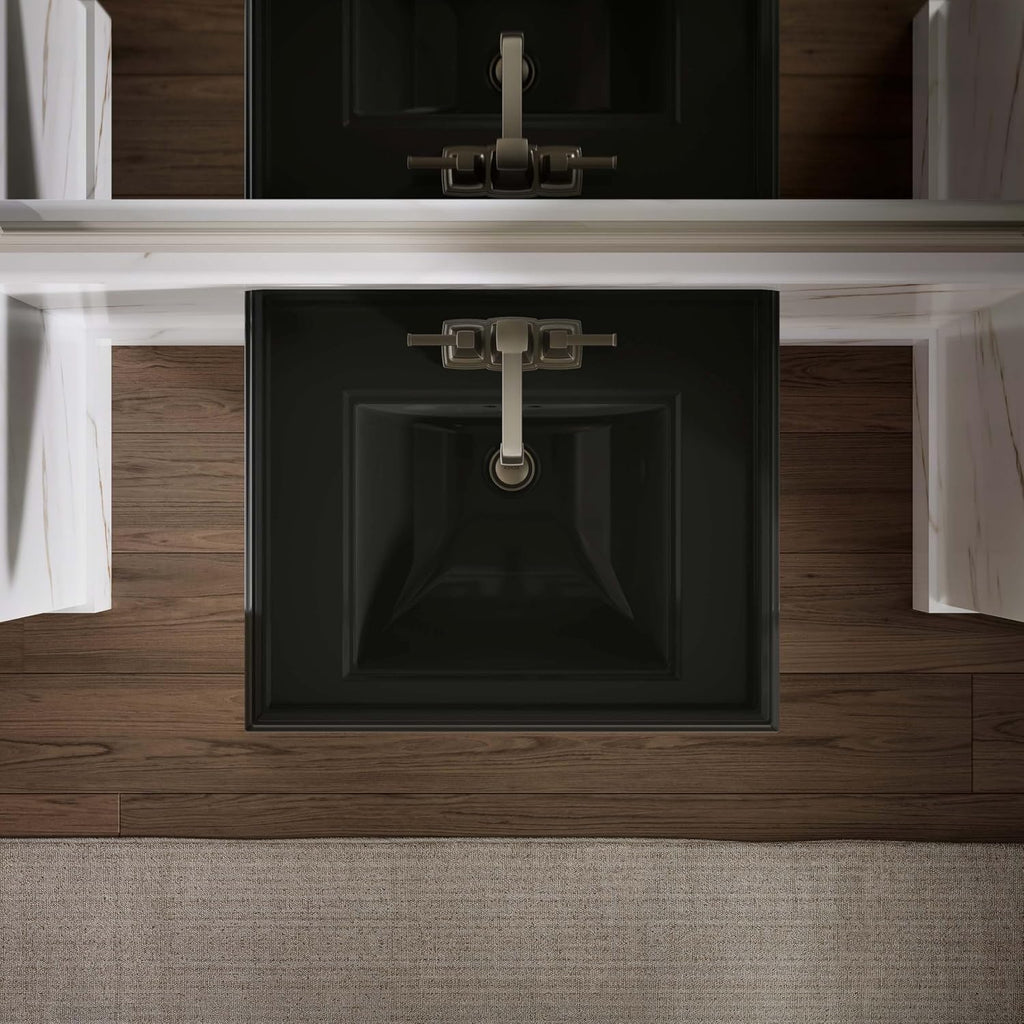 KOHLER Memoirs® pedestal/console table bathroom sink basin with 4' centerset faucet holes