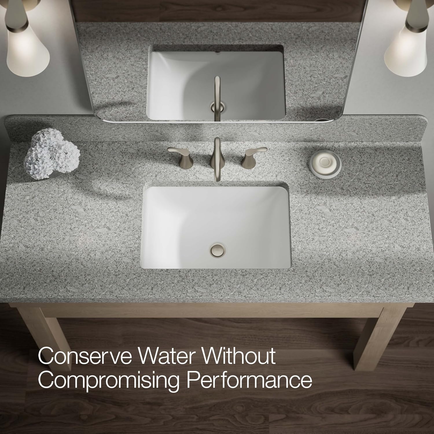 KOHLER K-27390-4K-BN Simplice® Widespread Bathroom Sink Faucet, Bathroom Faucets with Two Lever Handles and Clicker Drain, 1.0 GPM, Vibrant Brushed Nickel