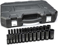 GEARWRENCH 27 Pc. 1/2' Drive 6 Pt. Impact Socket Set, Deep, SAE/Metric - 84949N