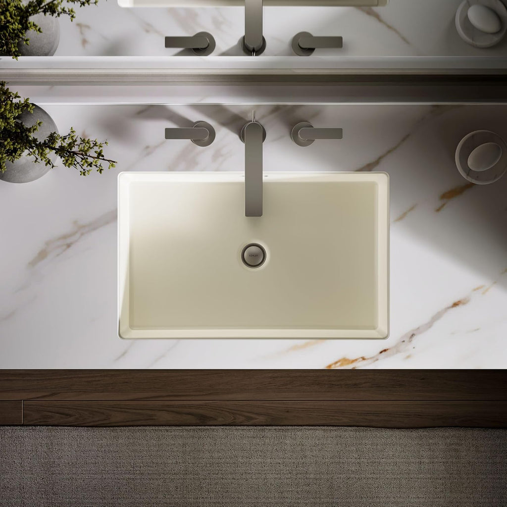 KOHLER K-2297-96 Kathryn Undercounter Bathroom Sink, Biscuit