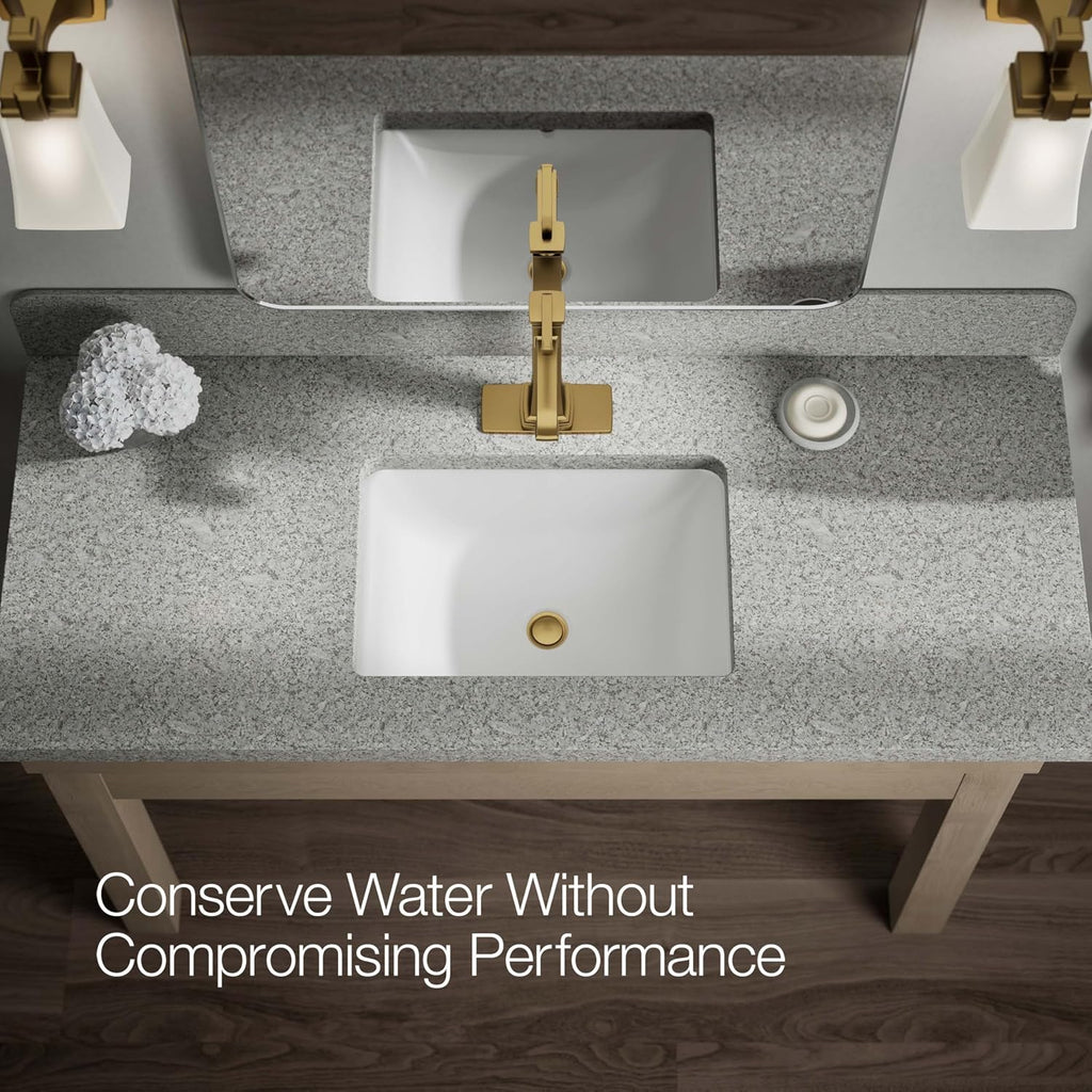 KOHLER 26430-4N-2MB K-26430-4N-2MB Riff Tall Single-Handle Bathroom Sink Faucet, 5 gpm, Vibrant Brushed Moderne Brass