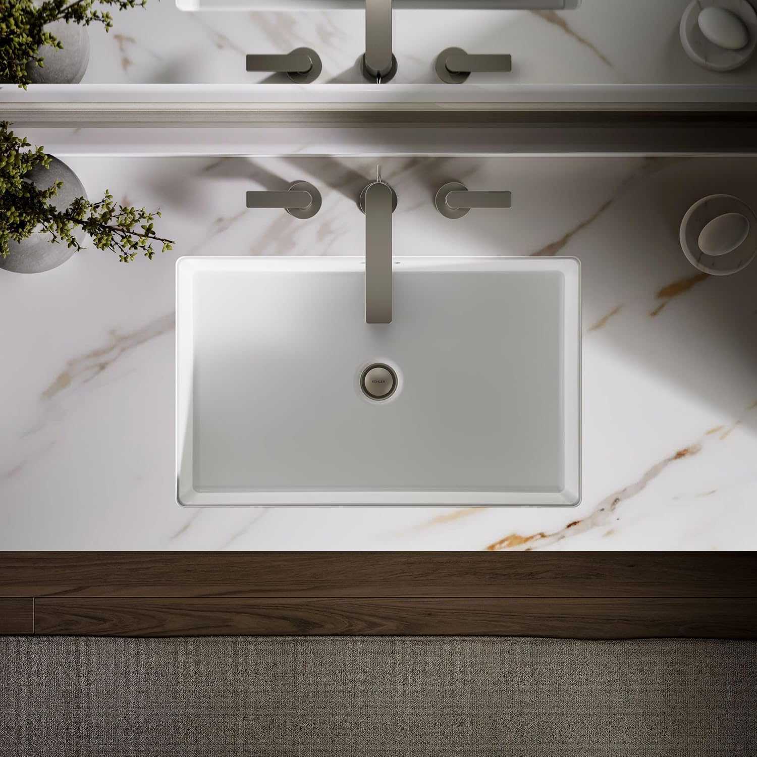 Kohler K-2297-0 Kathryn Under-Mount Bathroom Sink, White