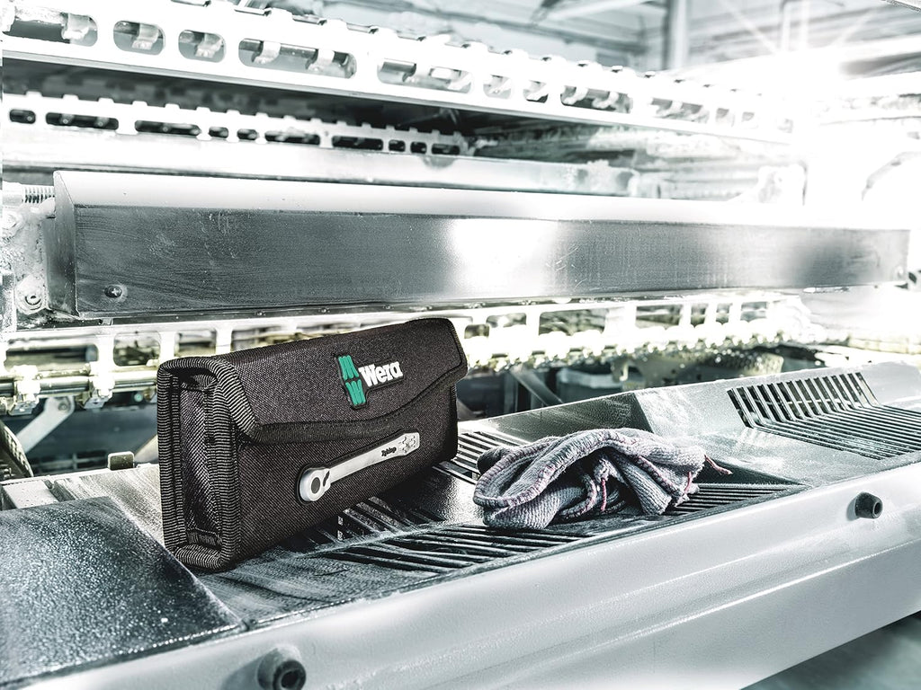 WERA 05004018001 8100 SA 8 Zyklop Metric Metal Ratchet Set with Switch Lever, 28 Piece, 1/4' Drive