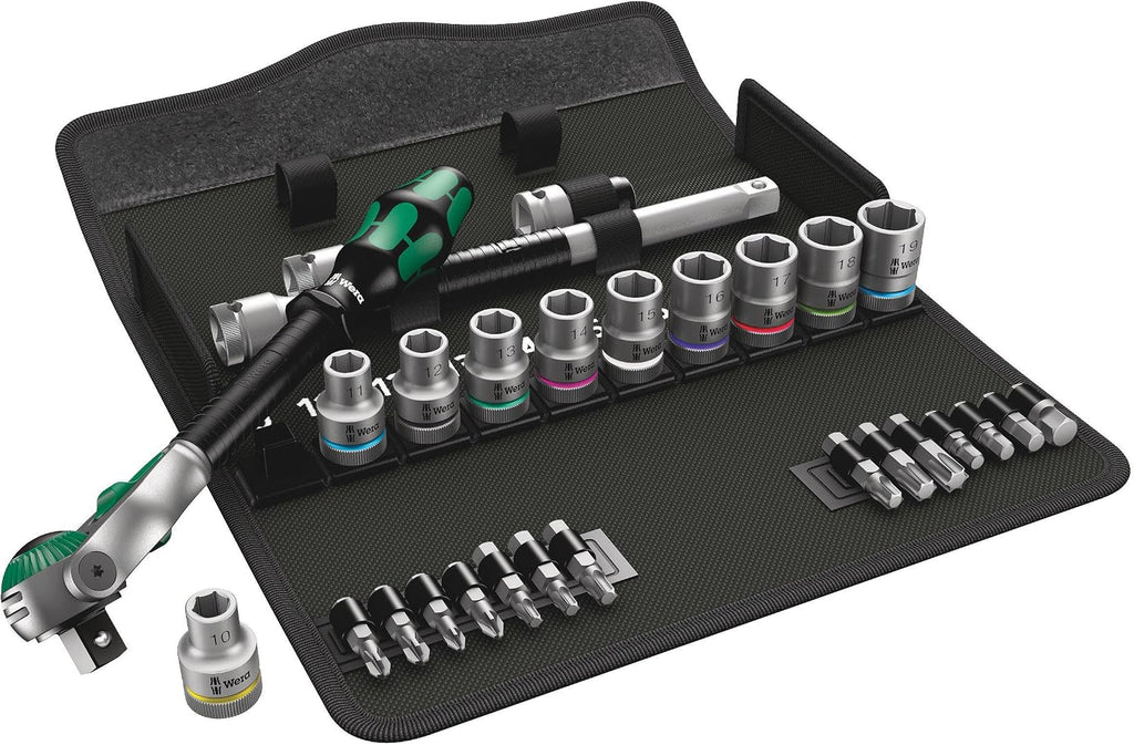 Wera 05004076001 8100 SC 6 Zyklop Metric Speed Ratchet Set, 25 Piece, 1/2' Drive