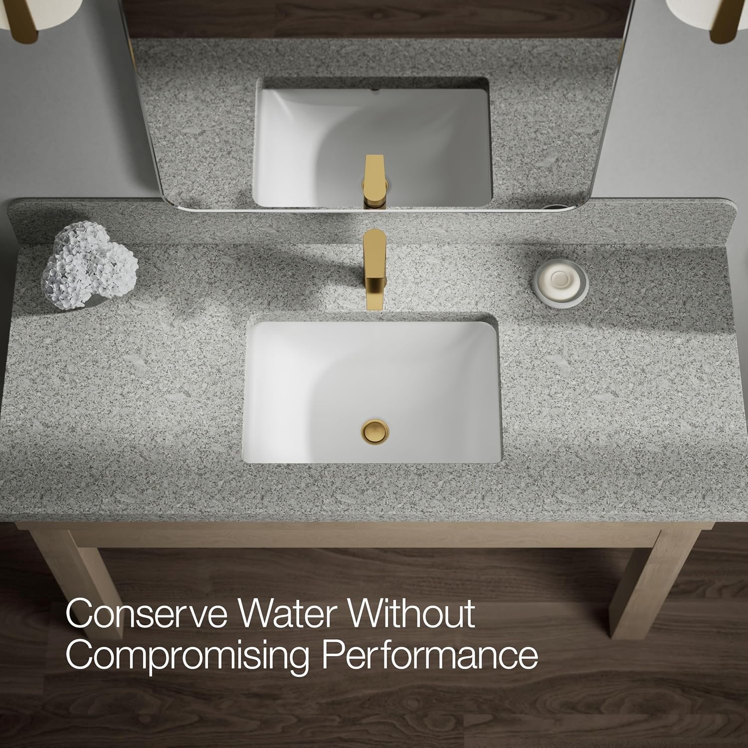 KOHLER K-37894-4-2MB Hint® Centerset Bathroom Sink Faucet, Bathroom Faucets for Sink 3-Hole, 1.2 GPM, Vibrant Brushed Moderne Brass
