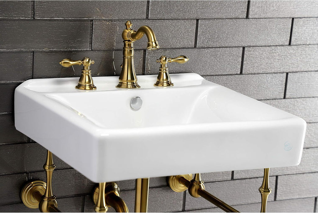 Fauceture FSC1973ACL American Classic Widespread Bathroom Faucet with Brass Pop-Up, Brushed Brass