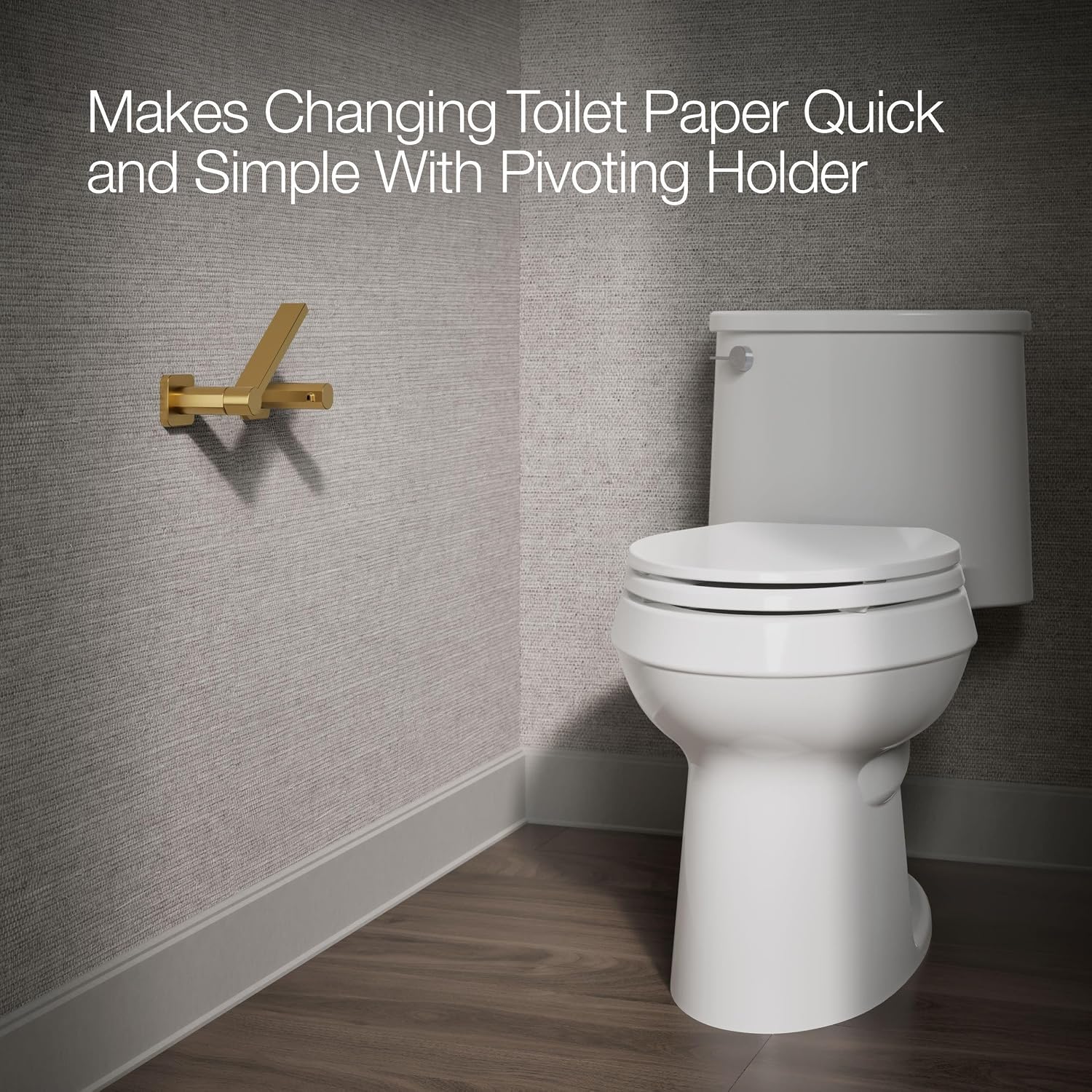 KOHLER PARALLEL® PIVOTING TOILET TISSUE HOLDER