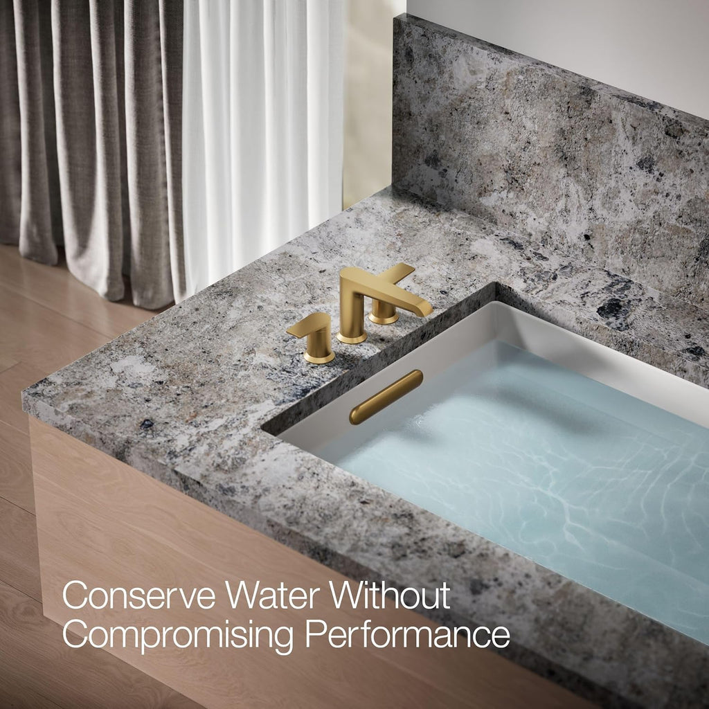 KOHLER K-T25740-4-2MB Hint Two-Handle Deck-Mount Bath Faucet Trim, 10.0 GPM, Minimalist Design, Corrosion Resistant, Vibrant Brushed Moderne Brass