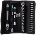 WERA 05004018001 8100 SA 8 Zyklop Metric Metal Ratchet Set with Switch Lever, 28 Piece, 1/4' Drive