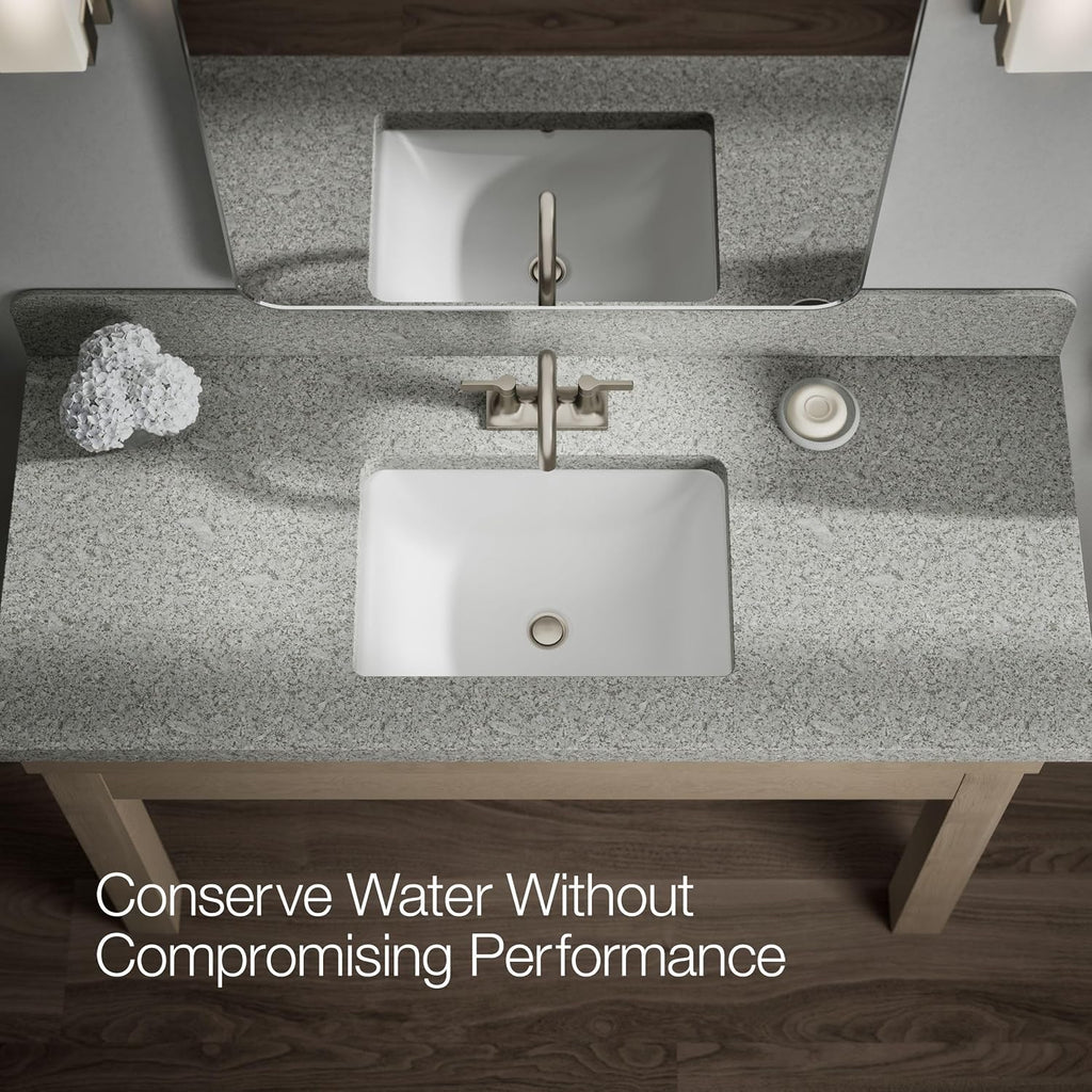 KOHLER K-28124-4-BN Venza® Centerset Bathroom Sink Faucet, 3-Hole, 1.2 GPM, Easy Installation, Corrosion Resistant, Vibrant Brushed Nickel