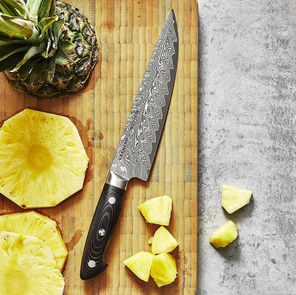 KRAMER by ZWILLING EUROLINE Damascus Collection 8-inch Razor-Sharp German Narrow Chef's Knife, Made in Company-Owned German Factory with Special Formula Steel perfected for almost 300 Years